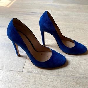 Gianvito Rossi blue suede heels Size 36